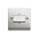 Designa 23S5FSJ 1 Gang Triple Pole Fan Isolator Switch Satin Steel