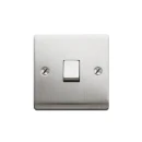 23S513J 1 Gang Intermediate 10AX Plate Switch Satin Steel