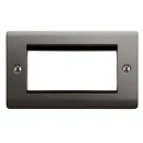 Designa 25FACE4MOD 2 Gang 4 Euro Module Grid Plate Graphite