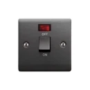 Designa 25S20LJ Switch 20A 1 Gang Double Pole - Graphite with Neon