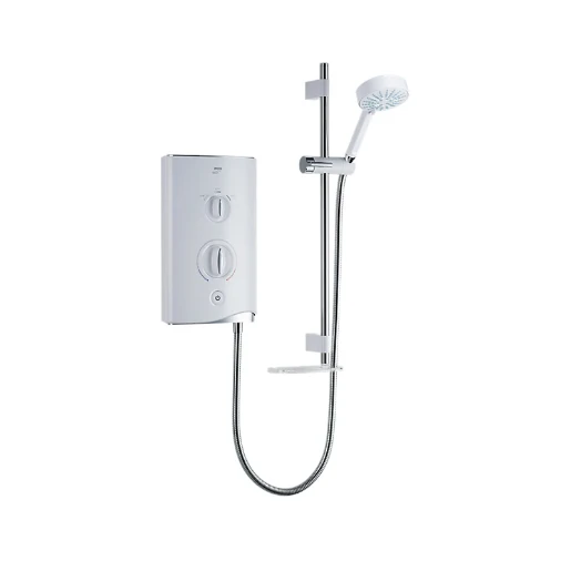 Shower Mira Sport 4-Spray 10.8Kw White/Chrome Manual Temperature Control
