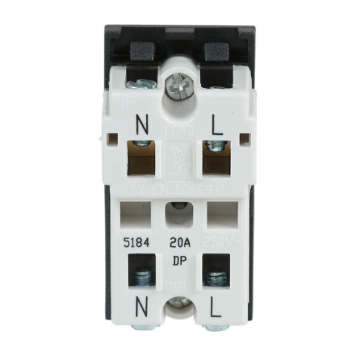 Designa 22SPU13 1 Gang 13A Switched Fused Spur Connection Unit Polished Chrome with White Insert