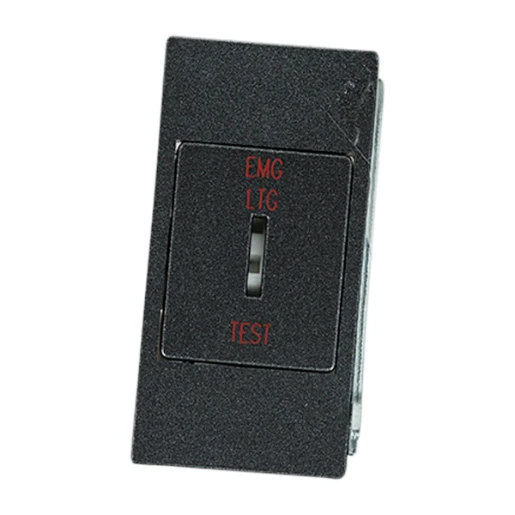 Designa 41S202KEL 2-Way 20A Emergency Lighting Test Keyswitch Black