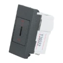 Designa Grid 2-Pole 20A EMG LTG TEST Keyswitch Black