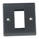 Designa 25FACE1MOD 1 Gang 1 Euro Module Grid Plate Graphite
