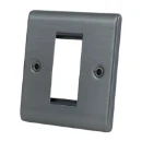 Designa 25FACE1MOD 1 Gang 1 Euro Module Grid Plate Graphite