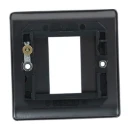 Designa 25FACE1MOD 1 Gang 1 Euro Module Grid Plate Graphite