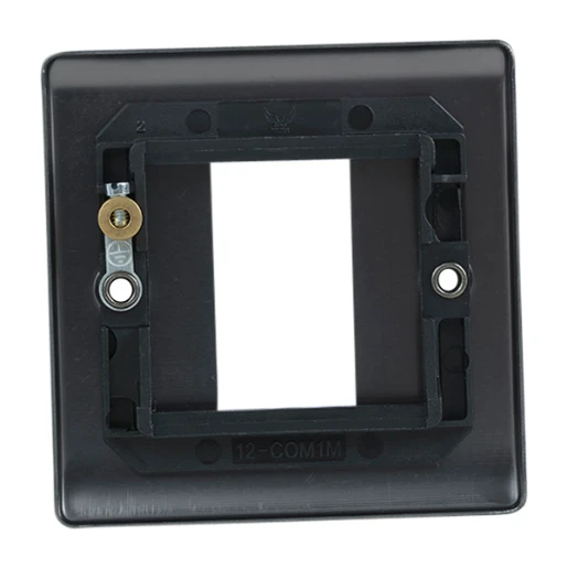 Designa 25FACE1MOD 1 Gang 1 Euro Module Grid Plate Graphite