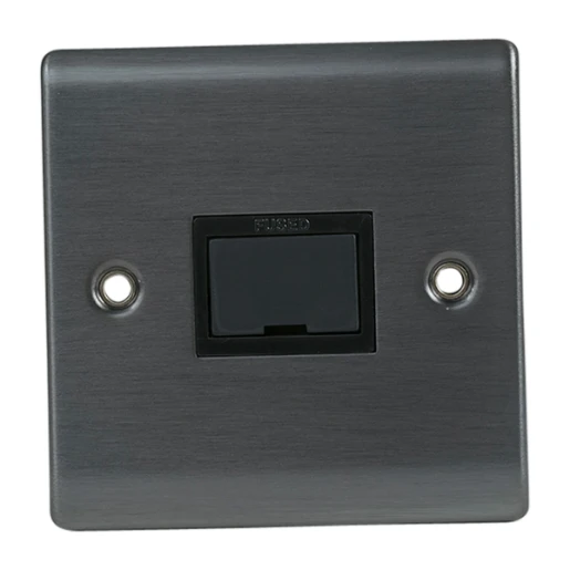 Designa 25SPU13UN Unswitched Fused Spur Connection Unit 1 Gang 13A - Graphite with Black insert