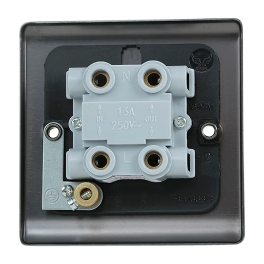 Designa 25SPU13UN Unswitched Fused Spur Connection Unit 1 Gang 13A - Graphite with Black insert