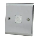 Designa 23FOP25 Flex Outlet Plate 1 Gang 25A - Satin Steel with White Insert