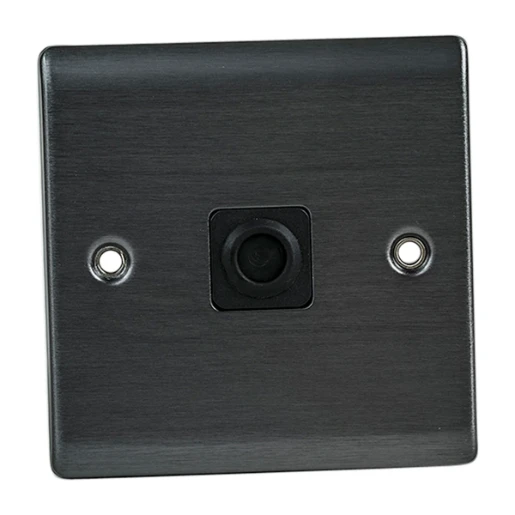 Designa 25FOP25 Flex Outlet Plate 1 Gang 25A - Graphite with Black Insert