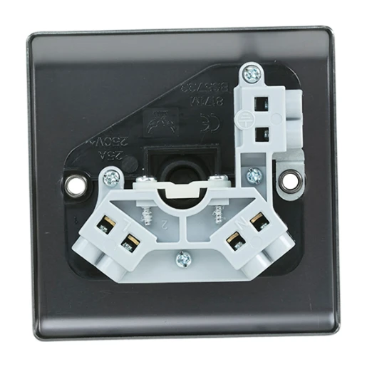 Designa 25FOP25 Flex Outlet Plate 1 Gang 25A - Graphite with Black Insert