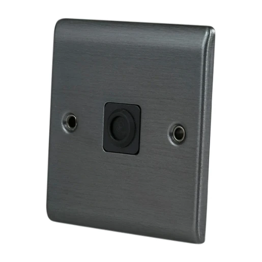 Designa 25FOP25 Flex Outlet Plate 1 Gang 25A - Graphite with Black Insert