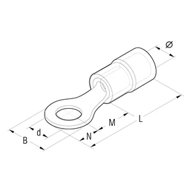 Ring Terminal Blue