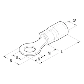 Ring Terminal Yellow