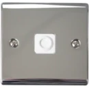 Designa 22FOP25 1 Gang 25A Flex Outlet Plate Polished Chome with White Insert