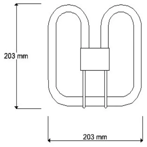 Lamp Compact Fluorescent 4 Pin Gr10Q 38W 240V Cool White Square