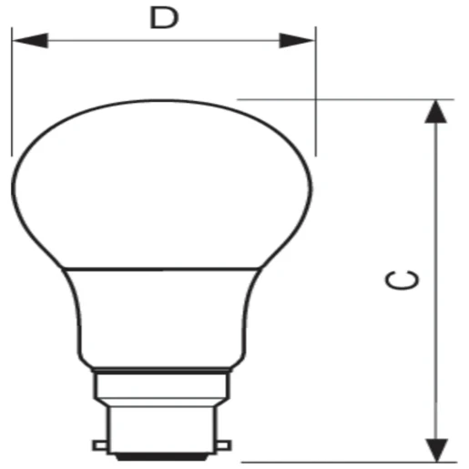 COREPRO LED FROSTED GLS BULB 8W 60W B22 BC 827 NON-DIMMABLE