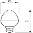 MASTER LED CANDLE 8W 60W E14 SES DIMTONE