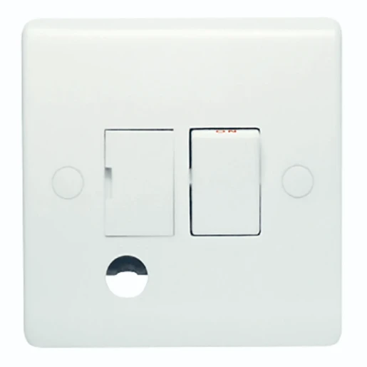 Designa 21SPU13F 13A Switched Fused Spur Connection Unit White with Flex Outlet