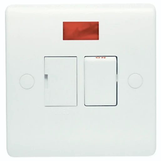 Designa 21SPU13L 13A Switched Fused Spur Connection Unit White with Neon