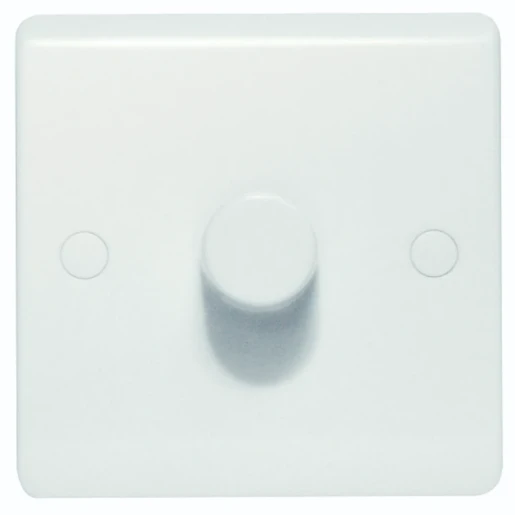 Designa 21DIM4001 1 Gang 2 Way 400W Push Dimmer Switch White