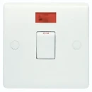 Designa 21S20L 20A 1 Gang Double Pole Switch White with Neon