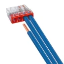Connector Push-Wire 4 24A 450V 4Kv 0.5-2.5mm² Clear/Red [Pack=100]
