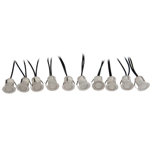 Luminaire Recessed Decking Kit LED 6000K 3 x 0.1W Stainless Steel