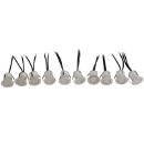Luminaire Recessed Decking Kit LED 3000K 3 x 0.1W Stainless Steel