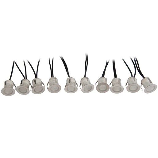 Luminaire Recessed Decking Kit LED 3000K 3 x 0.1W Stainless Steel