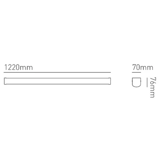 Batten Twin 4000K Opal Diffuser Standard