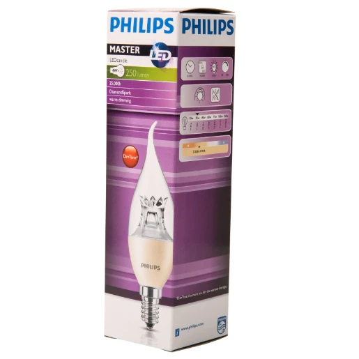 Mled3Wcandt14Fl Mas Ledcandle Dt 4W E14 Ba38 Cl