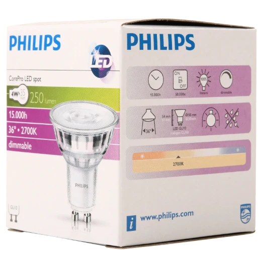 Corepro Ledspot 4-35W Gu10 827 36D Dim