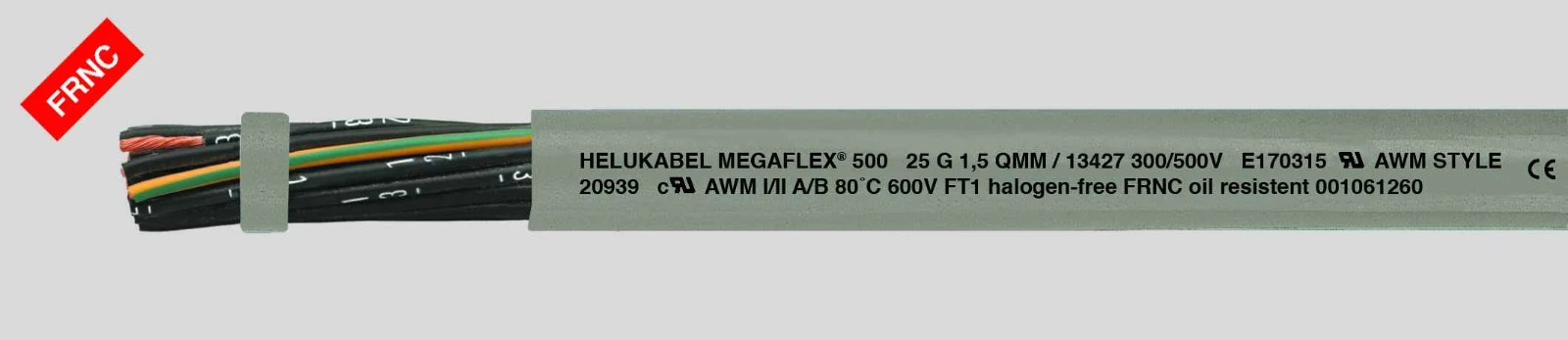 Helukabel Voedingskabel < 1 kV, voor beweegbare toepassingen MEGAFLEX® 500