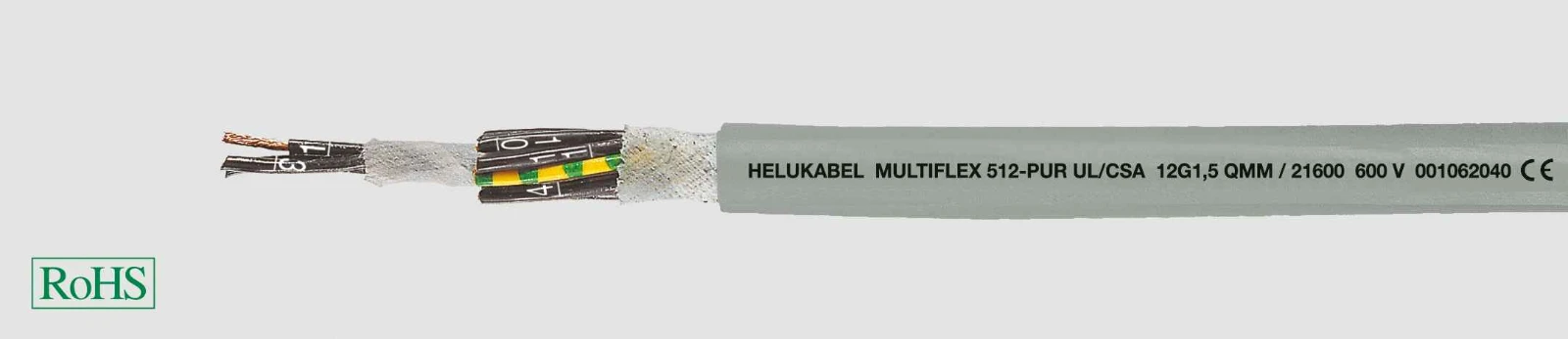 Helukabel Voedingskabel < 1 kV, voor beweegbare toepassingen MULTIFLEX 512®-PUR UL/CSA