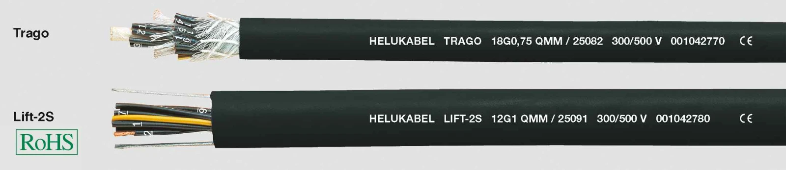 Helukabel Voedingskabel < 1 kV, voor beweegbare toepassingen TRAGO / Lift-2S