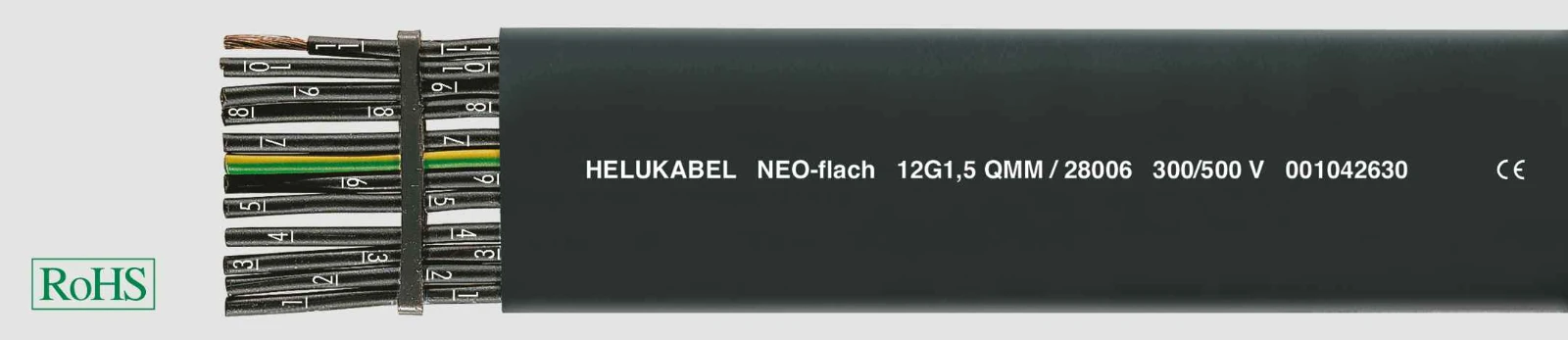 Helukabel Voedingskabel < 1 kV, voor beweegbare toepassingen NEO-Flat