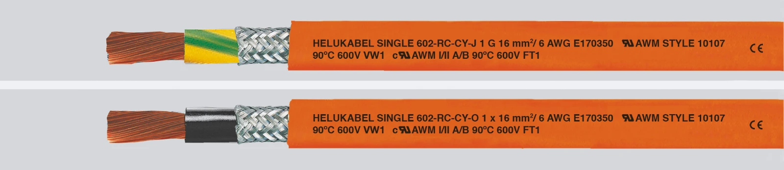 Helukabel Voedingskabel >= 1 kV, voor beweegbare toepassingen Single 602-RC* -J/O