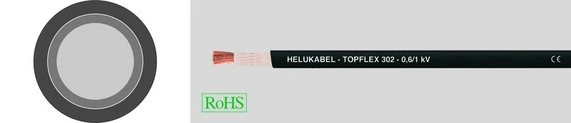 Helukabel Voedingskabel < 1 kV, voor beweegbare toepassingen TOPFLEX 302
