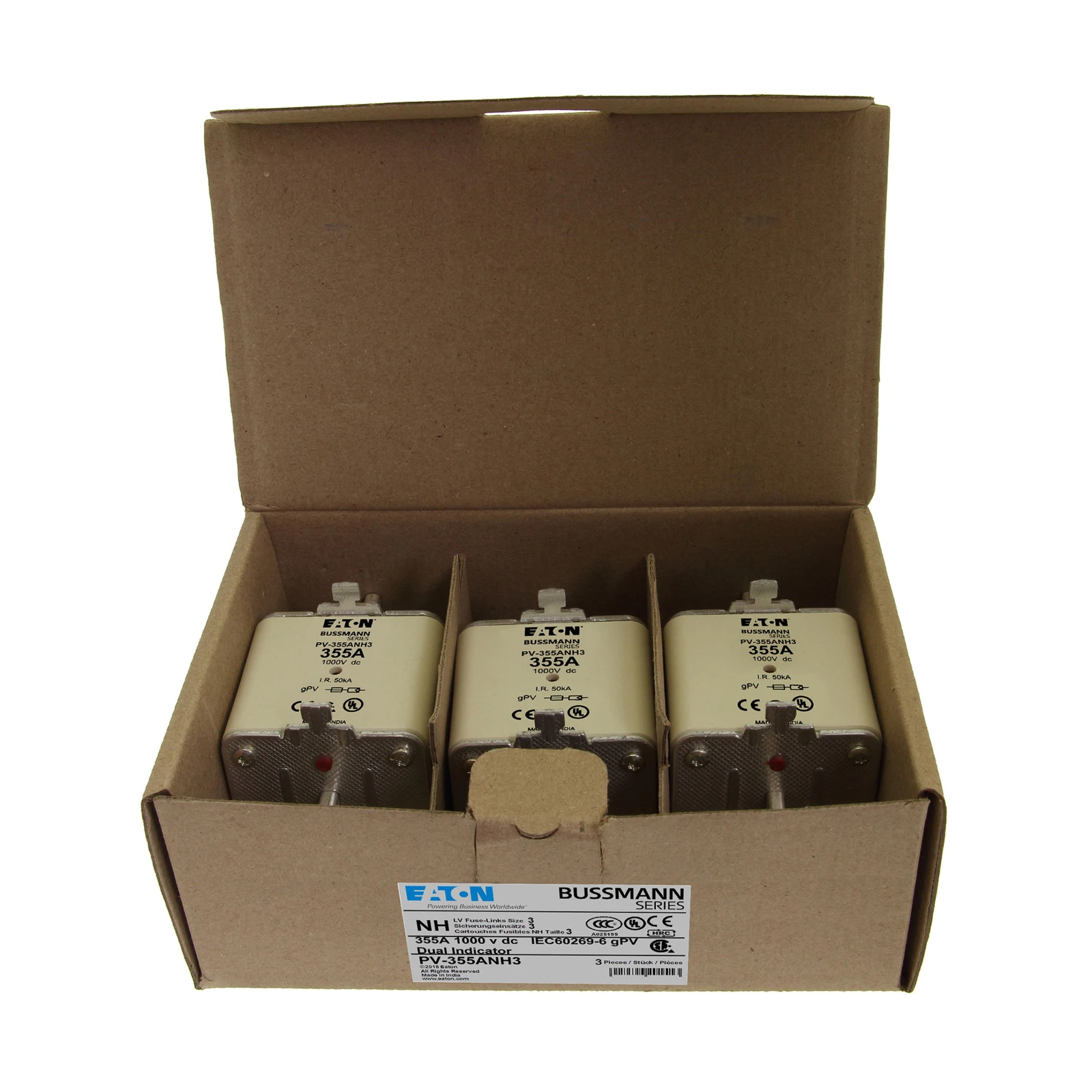 3034034 - Eaton FUSE 355A 1000V DC PV SIZE 3 DUAL I