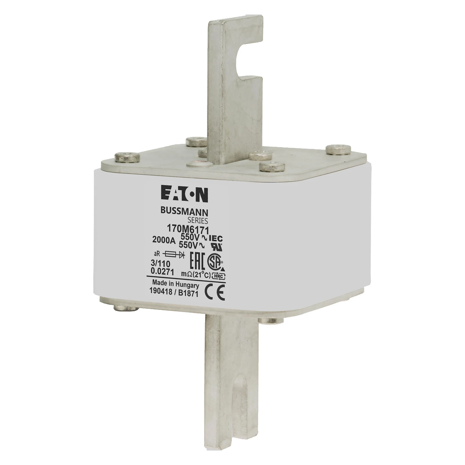 2538799 - Eaton FUSE 2000A 550V 3/110 AR UR