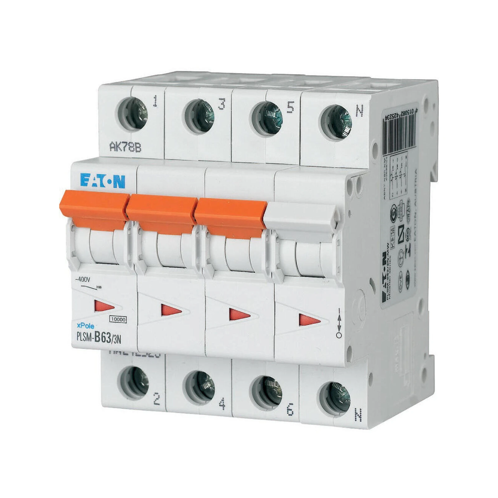 Eaton Installatieautomaat PLSM-C63/3N-MW