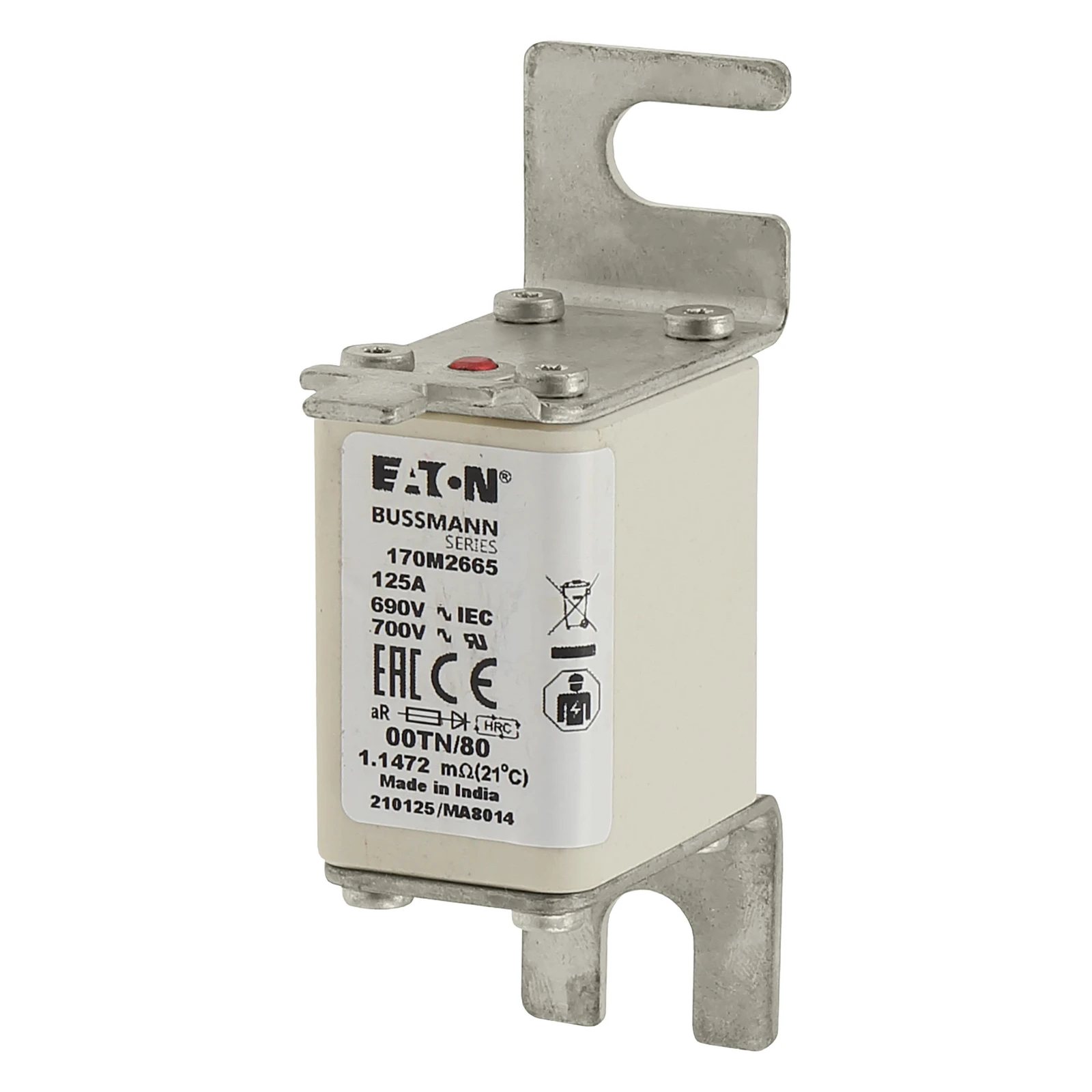 2537780 - Eaton FUSE 125A 690V 00TN/80 AR UR