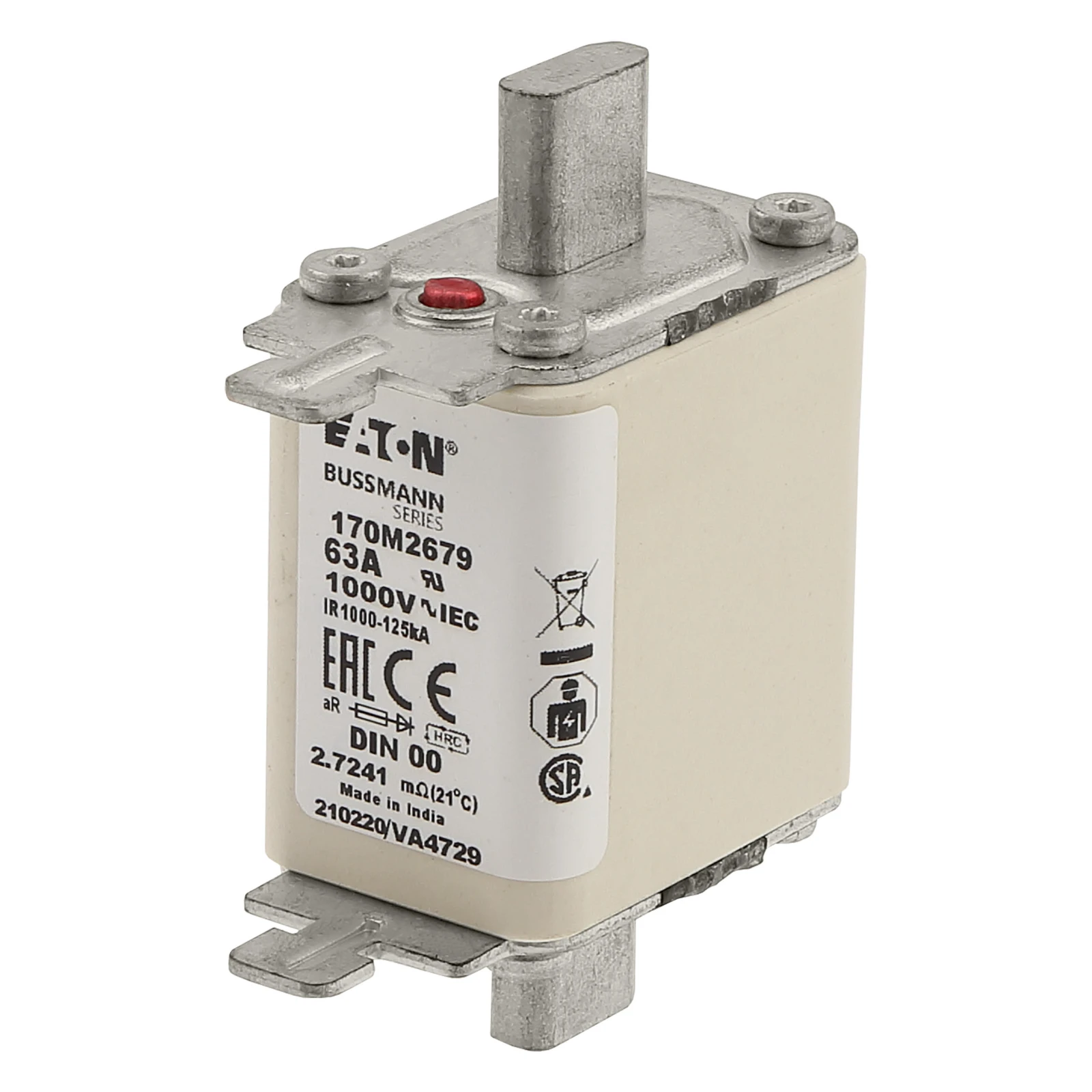 1108470 - Eaton FUSE 63A 1000V DIN 00 AR