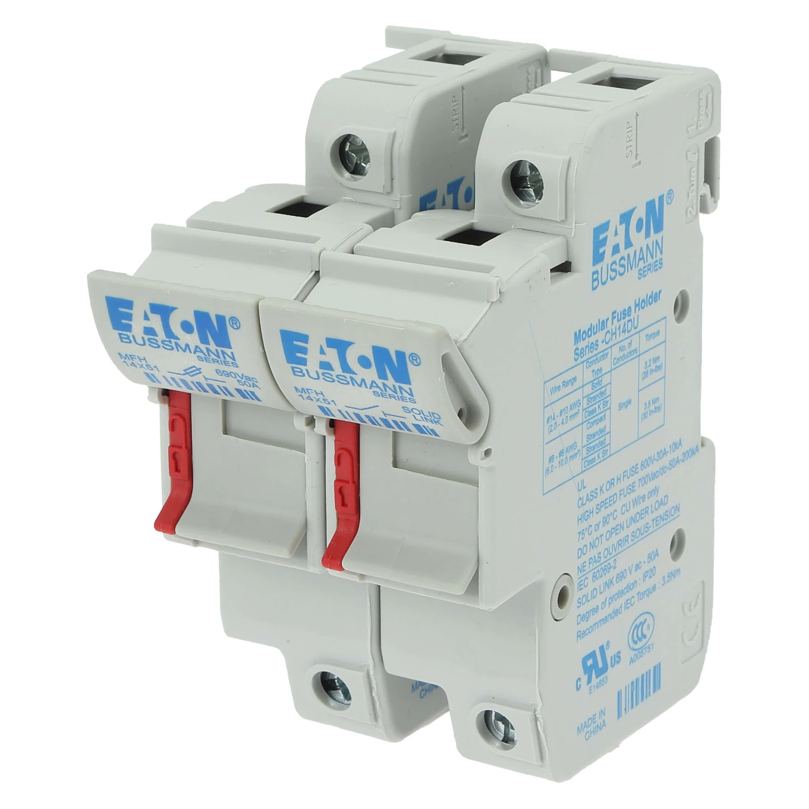 2262178 - Eaton 1P+N 14x51 Fuse Holder