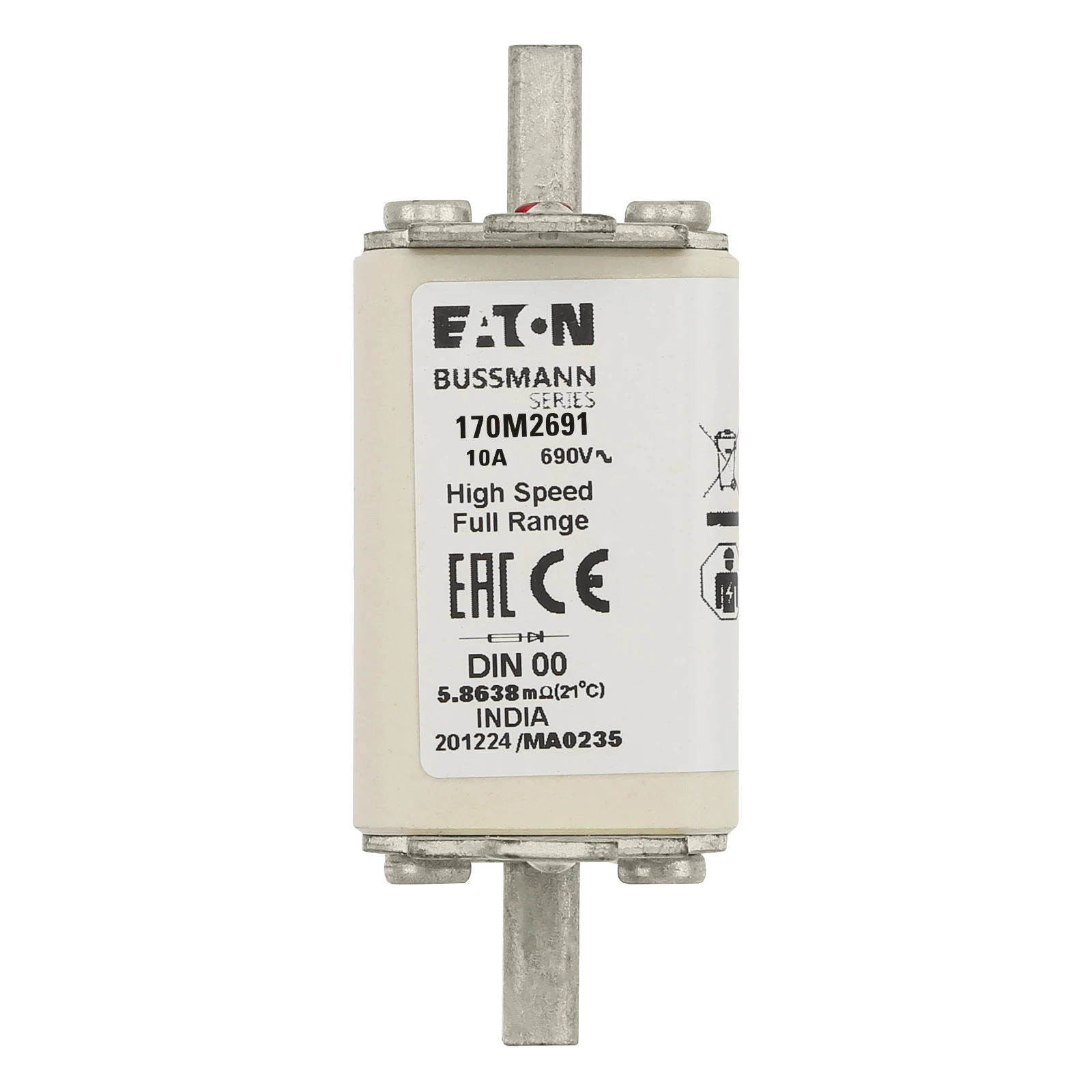 2537798 - Eaton FUSE 10A 690V DIN 00 GR