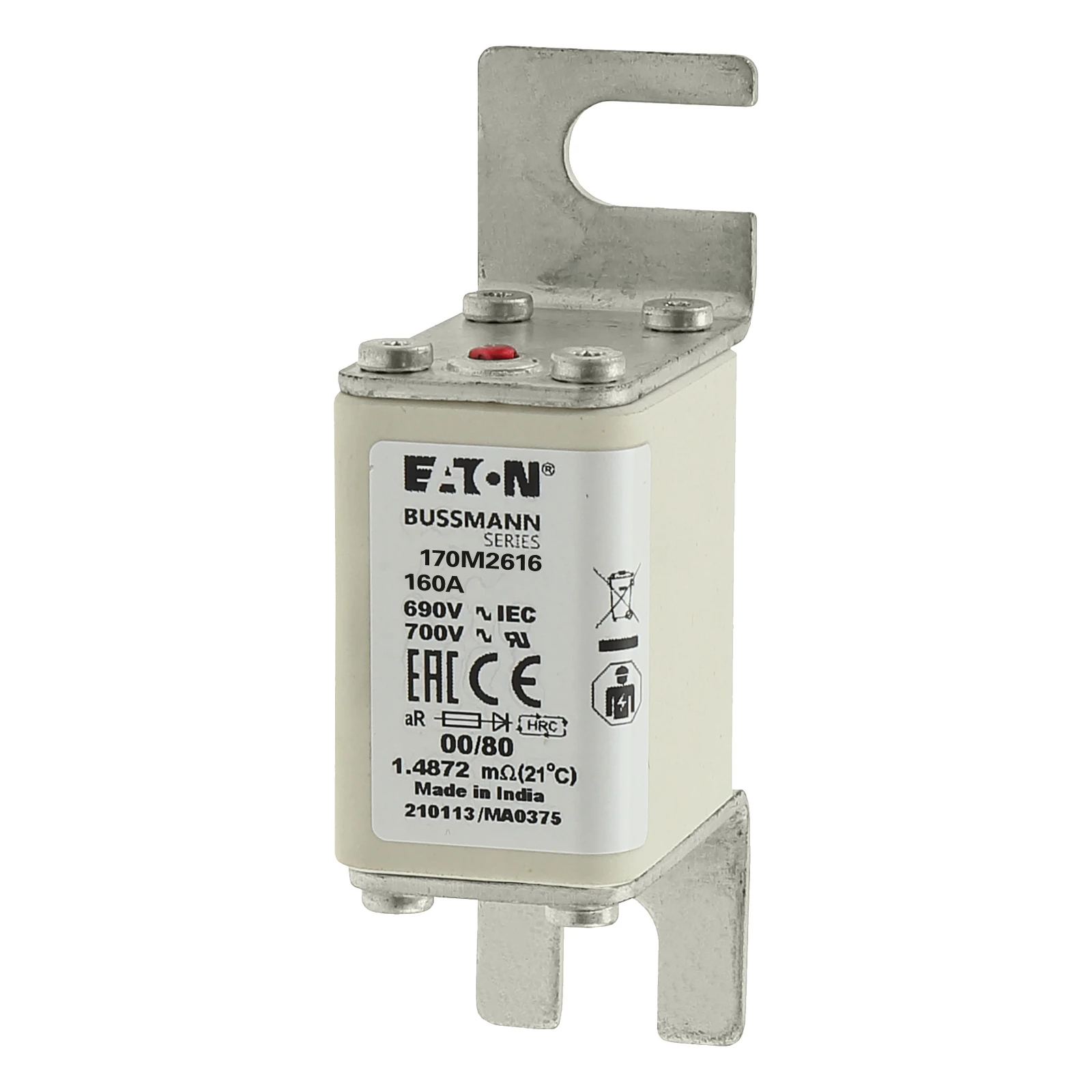 1075993 - Eaton FUSE 160A 690V 00/80 AR UR