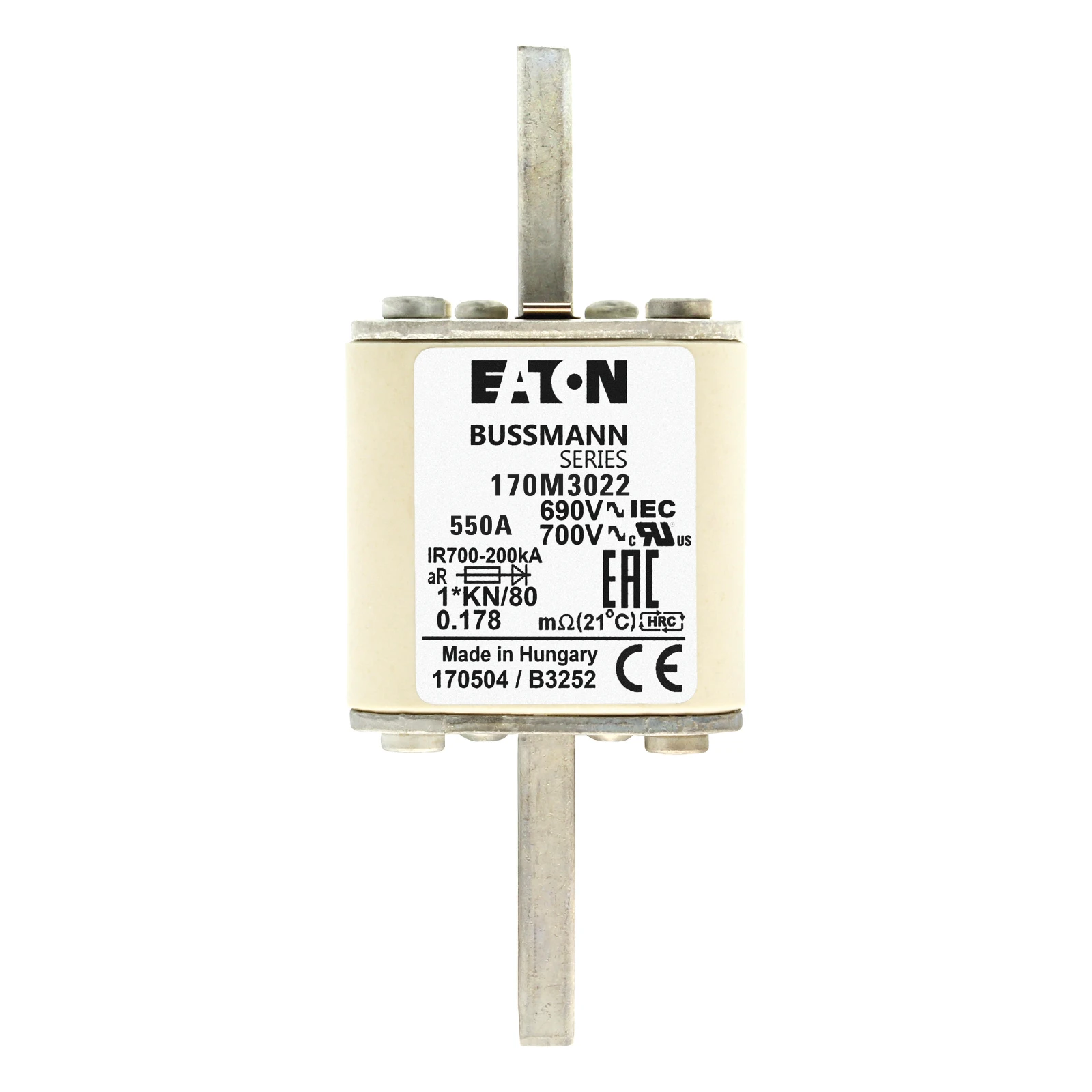 2537847 - Eaton FUSE 550A 690V 1*/80 AR UC